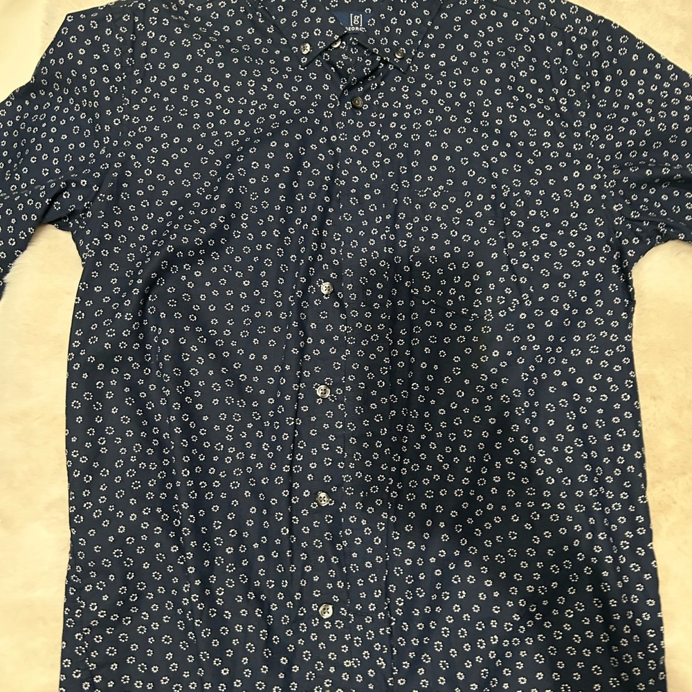 Men's Blue Patterned Shirt